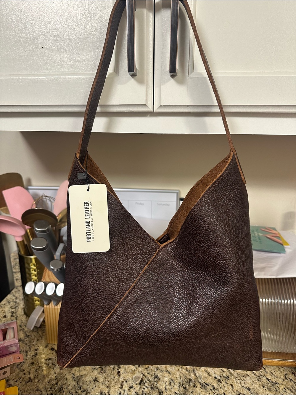 Portland Leather- Large Naomi in Coldbrew